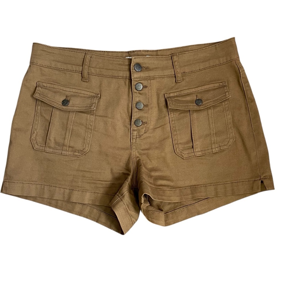 JESSICA‎ SIMPSON PATCH POCKET BUTTON FLY SHORTIE SHORTS size 10